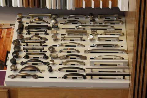 KraftMaid gray island kitchen